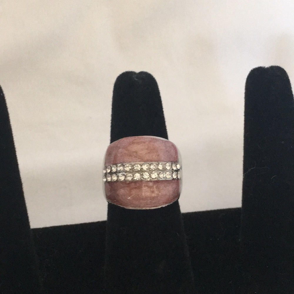 Pink costume jewelry ring sz 8